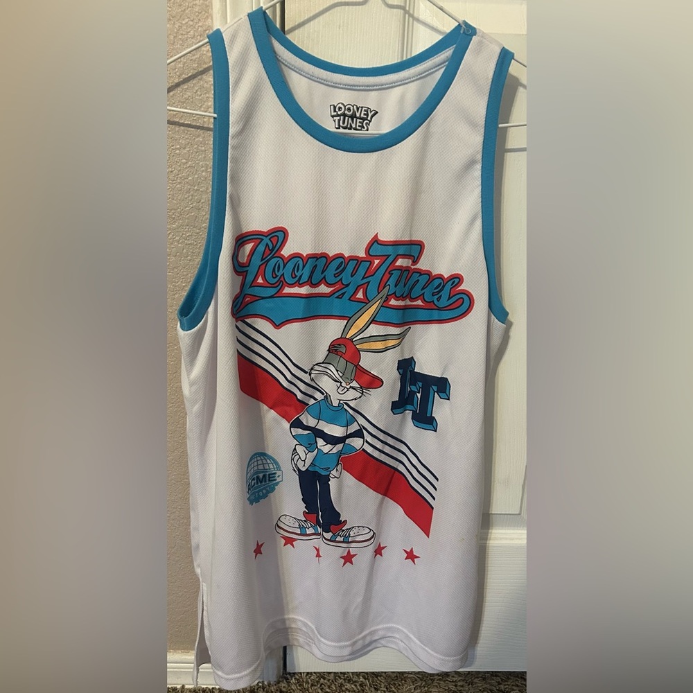 Looney Tunes Bugs Bunny Tank Top Jersey Mens Small Basketball Cartoon